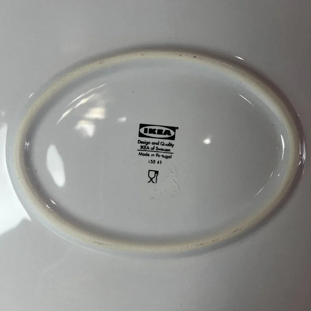 Vintage Ikea Midsommar Pattern Floral Ceramic Serving Platter 14.75